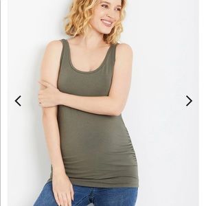 Green maternity tank top from Motherhood